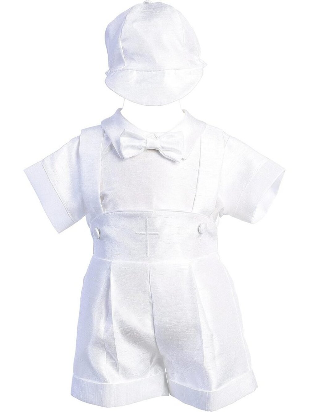 USA-Made Baby Boy Baptism Outfit | Christening Vest & Short Set | Ropa de
